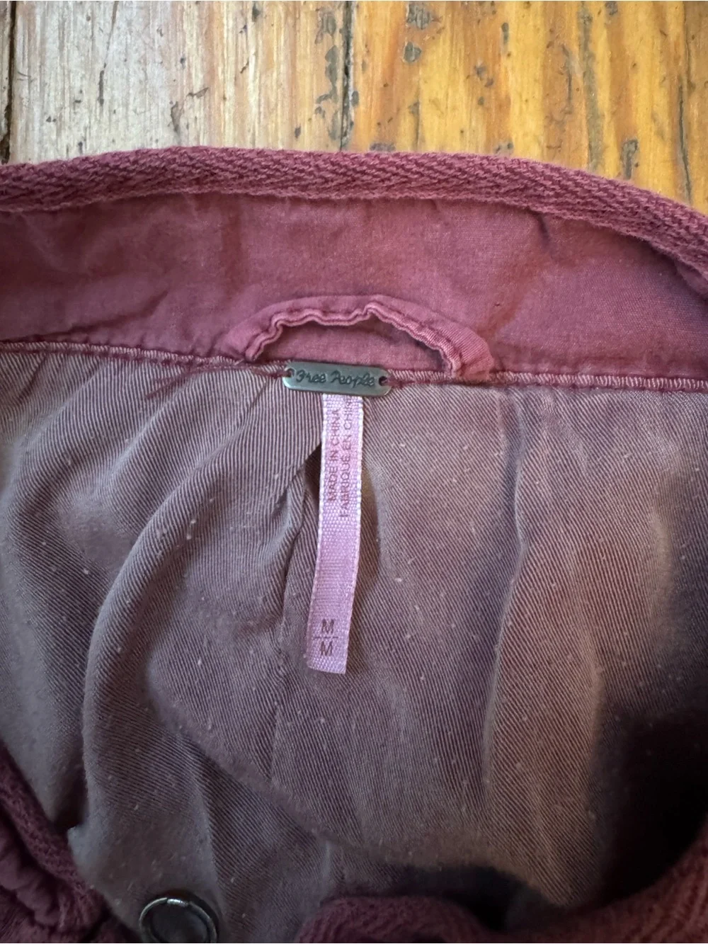 Free People Plum Eyelet Bomber Jacket
